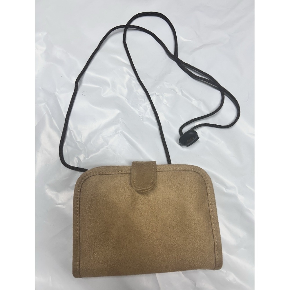 Travelon Neck Pouch/Purse Passport ID Holder w/ Neck Strap, Tan Polyester